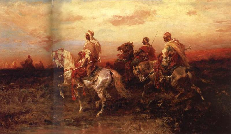 Adolf Schreyer Arab Horsemen on the March Germany oil painting art